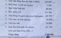 Vụ 'Phụ huynh phản ứng nhiều khoản thu': Dừng thu, trả lại tiền cho phụ huynh