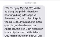 Viettel ngưng 'bao' phí kích hoạt iMessage, Facetime