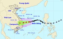 Bão số 10 hướng vào đất liền từ Quảng Ngãi đến Khánh Hòa