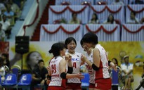 Các cô gái CHDCND Triều Tiên phản ứng trọng tài ở giải bóng chuyền nữ quốc tế