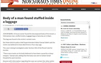 Phát hiện xác một người Việt phân hủy trong túi xách ở Malaysia
