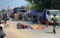 Tai nạn trên quốc lộ 50: Hai người bị xe container cán tử vong