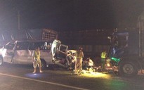 Tai nạn liên hoàn giữa 4 xe trên QL1, 1 người chết, 11 người bị thương