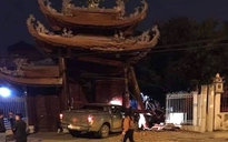 Tài xế sử dụng rượu bia điều khiển xe tông đổ cổng chùa tại Hà Nội