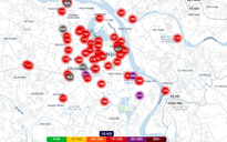 Hà Nội ngày thứ 5 liên tiếp lọt top 10 thành phố ô nhiễm không khí nhất thế giới