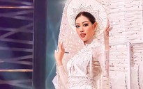 Miss Universe: Khánh Vân khéo léo xử lý sự cố khi thi trang phục dân tộc