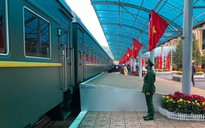 Đoàn tàu bọc thép đã quay lại ga Đồng Đăng chờ đón Chủ tịch Kim Jong-un