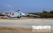 Chùm ảnh: Trực thăng quân sự Mi-8 rơi ở Phú Quý