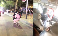 Nóng trên mạng xã hội: Cả nhà trên xe đạp và anh tài xế thích smartphone