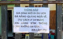 Vợ chồng trẻ từ Đà Nẵng về dán biển thông báo cách ly gây sốt mạng