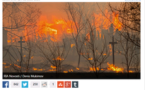 Cháy lớn thiêu rụi gần 1.000 ngôi nhà ở Siberia, Nga