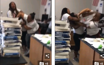 Học sinh hoảng hốt khi giáo viên và trợ giảng đánh nhau giữa lớp