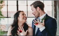 Cặp đôi gây ấn tượng với cặp nhẫn cưới bằng kẹo