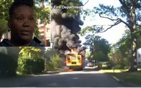 Nữ tài xế quên mình cứu 20 học sinh an toàn khi xe buýt bốc cháy