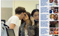 Con trai Beckham 'khóa môi' say đắm tình mới nơi công cộng
