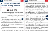 Trường Newton tự ý thông báo tiếp tục hợp tác với GWIS?