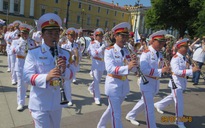 Đoàn quân nhạc Hải quân VN biểu diễn tại Lễ duyệt binh Hải quân Liên bang Nga