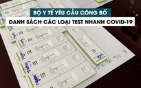 Bộ Y tế yêu cầu địa phương công bố các loại test nhanh Covid-19 được cấp phép