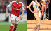 Cầu thủ Arsenal cặp kè hoa hậu 'máy bay bà già'