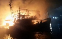 Đà Nẵng: Cháy 3 tàu cá của ngư dân Quảng Ngãi đậu ở âu thuyền Thọ Quang