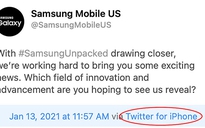 Samsung đăng tweet quảng bá Galaxy S21 bằng iPhone