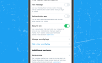 Twitter cho xác minh 2 bước bằng khóa bảo mật vật lý