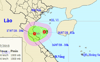 Áp thấp nhiệt đới đang áp sát Thanh Hóa - Hà Tĩnh