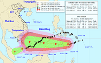 Bão số 15 suy yếu thành áp thấp nhiệt đới, bão Tembin đang hướng vào Biển Đông