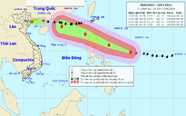 Siêu bão Mangkhut vào vịnh Bắc bộ sẽ gây gió giật cấp 14 - 15
