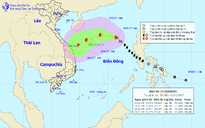 Bão số 13 gây gió giật cấp 12 tại bắc Biển Đông