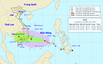 Bão số 14 giật cấp 11 đang hướng vào nam Trung bộ