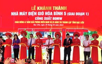 Khánh thành Nhà máy điện gió lớn nhất ĐBSCL