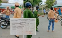 Người phụ nữ không mang khẩu trang chống đối lực lượng ở chốt kiểm soát Tây Ninh