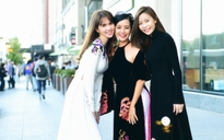 Hoa hậu Việt Nam Áo dài tại Mỹ đọ dáng cùng Ngọc Trinh