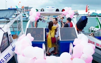 Thu Trang hôn Tiến Luật thắm thiết khi được mừng sinh nhật bất ngờ ở Phú Quốc