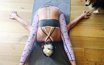 Miley Cyrus chăm tập yoga, phớt lờ tin đồn bầu bì