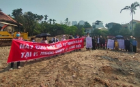 Dân phản đối, Q.Long Biên vẫn lấp hồ làm dự án phân lô bán nền