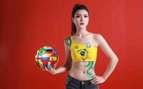 MC Thu Hằng lột xác với body painting: Khát vọng bá vương của Brazil tại World Cup
