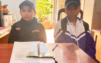 Đắk Lắk: Nhặt được tiền, hai học sinh báo công an để trả lại người mất