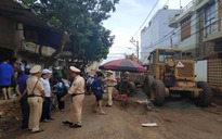 Trung tá công an bị xe ủi cán tử vong ở Đắk Lắk