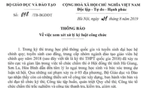 Bộ GD-ĐT thu hồi thông báo xem xét kỷ luật 13 cán bộ liên quan vụ gian lận thi