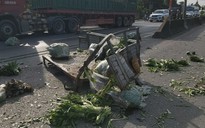 Xót xa cái chết của người lái xe ba gác bị xe tải tông liên hoàn