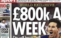 Sốc: Man City trả cho Messi 800.000 bảng/tuần