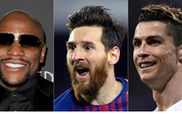 Thu nhập tay đấm Mayweather chấp cả Messi và Ronaldo