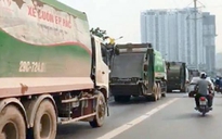 Xử phạt 4 lái xe chở rác đi vào làn đường buýt nhanh BRT