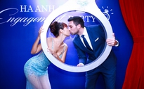 Siêu mẫu Hà Anh liên tục 'khóa môi' vị hôn phu trong lễ đính hôn