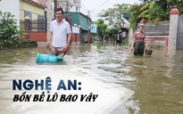 Nhiều vùng quê ở Nghệ An bốn bề bị nước lũ bao vây