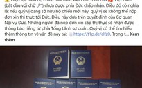 Vì sao cơ quan Nội vụ Đức chưa chấp nhận hộ chiếu mẫu mới của Việt Nam?