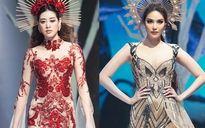 Lan Khuê, Khánh Vân đọ dáng trên sàn diễn Vietnam Runway Fashion Week