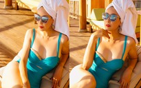 Hoa hậu Hà Kiều Anh diện áo tắm khoe dáng nóng bỏng ở tuổi 44